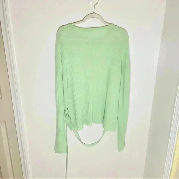 NWT Helmut Lang Strap Crew Neck Sweater in Pine Frost Green - Picture 7 of 8